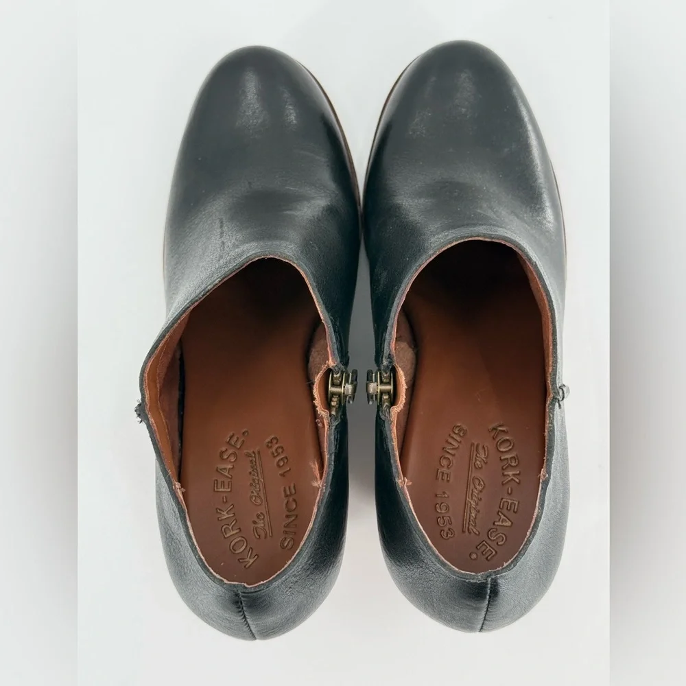 Kork Ease Holmes‎ Black Leather Ankle Boots Booties Two Tone 6